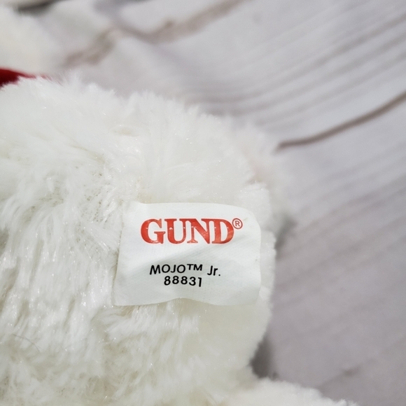 Gund White Mouse Plush Mojo Jr Holiday Stuffed Toy Red Green Vest 11 Inch 88831 - Picture 7 of 9